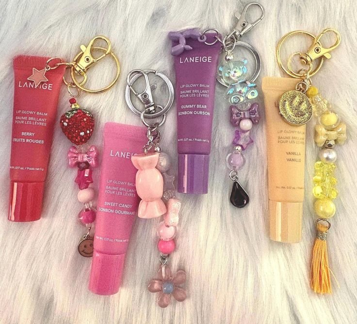 lip balm keychains bag charms these are fun…